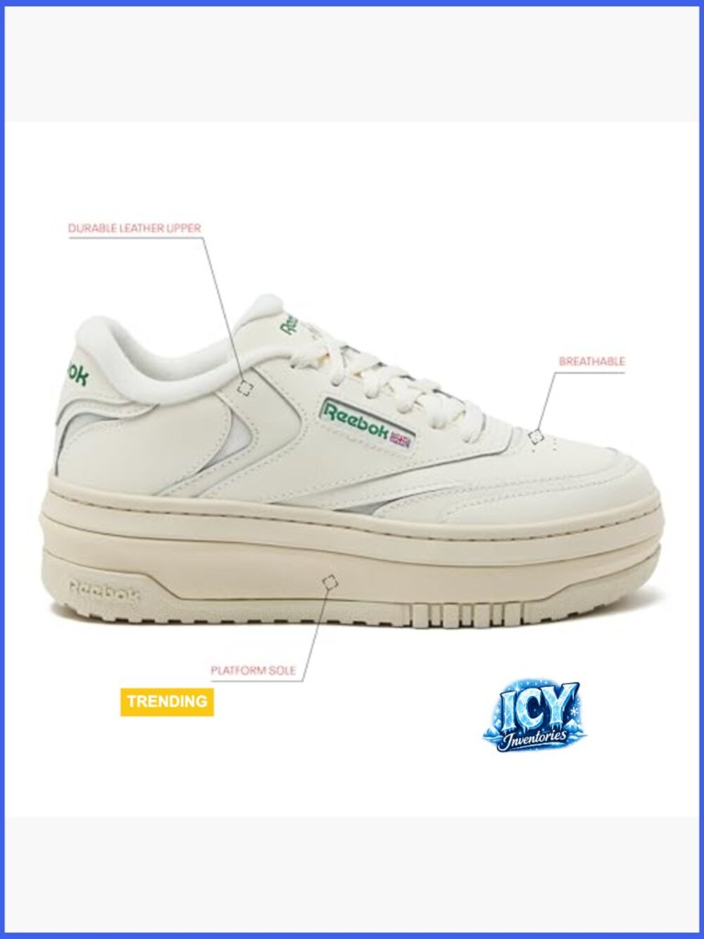 Leather Platform Sneakers Casual Tennis Shoes for Women - Lace-Up Athletic - Picture 2 of 7